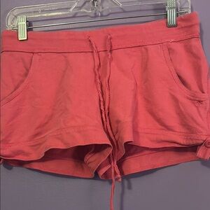 SO Pink Athletic Shorts with Elastic Waistband and Lightweight Fabric